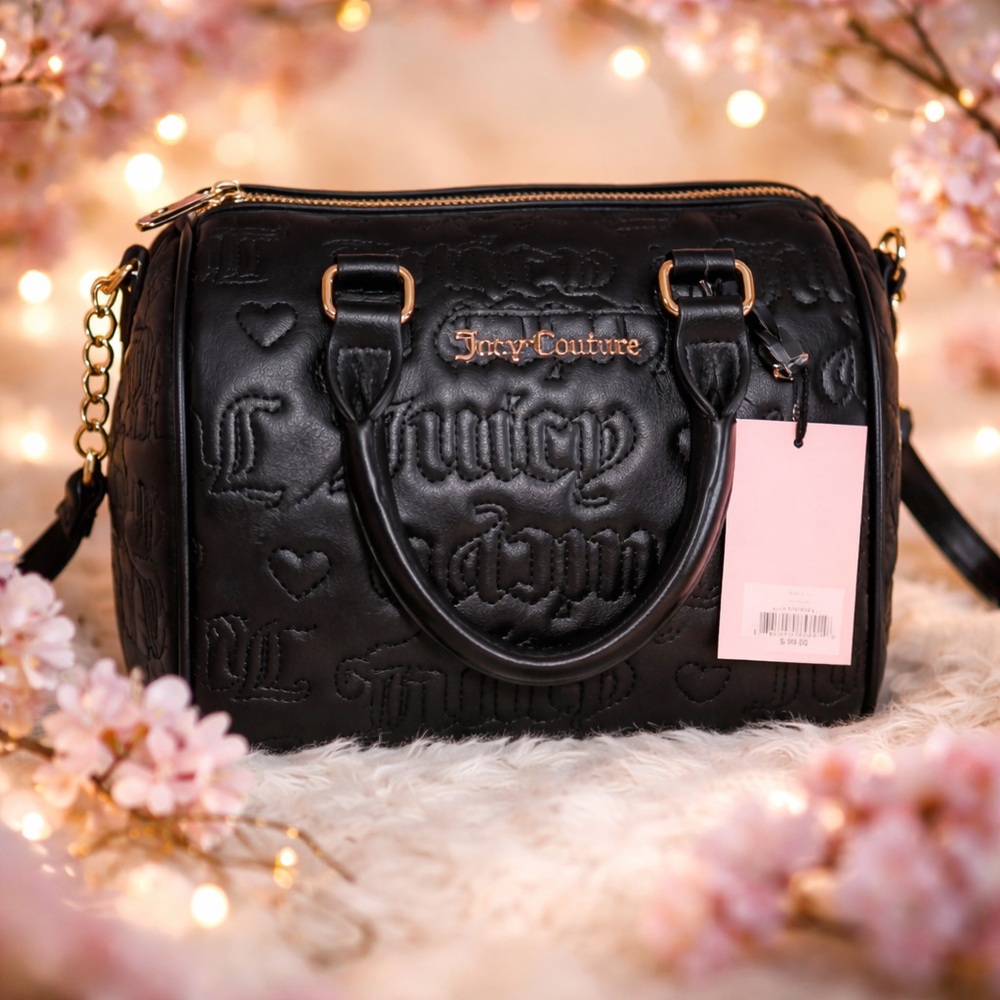 NEW Juicy Couture Licorice Black Purse Satchel